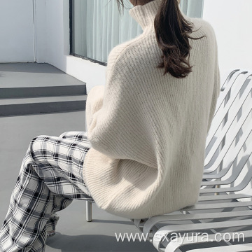 Fashion Women's loose lazy turtleneck sweater